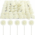 Bright Creations 3" Artificial Rose Flowers 60pcs Real Looking Fake Rose with Stem for DIY Wedding Bouquets and Bridal Shower, Cream