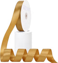Old Gold Satin Ribbon, Double Faced 1 Inch X 50 Yards Old Gold Ribbon, Premium Satin Ribbons for Gift Wrapping, Crafts, Hair Bow Making, Sewing, Flower Bouquet, Wedding Party Decor