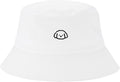 Fashion Embroidered Bucket Hat Cotton Summer Beach Sun Hat for Women Men Teen