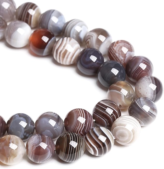 6MM 60PCS Natural Gemstone Stone Botswana Sardonyx Agate Beads for Jewelry Making DIY Bracelet