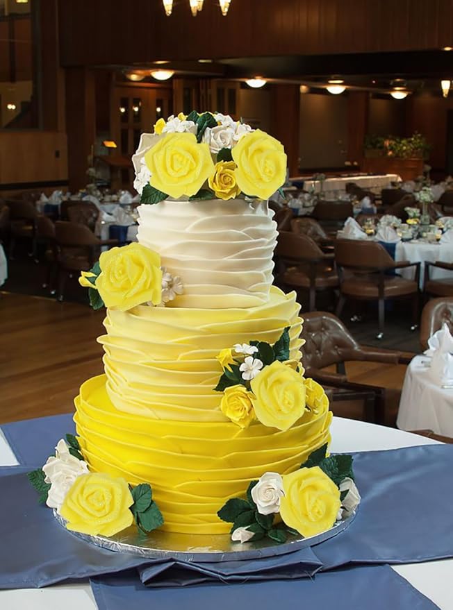 100pcs Yellow Glitter Roses - 2.56" Foam Glitter Flowers - Fake Roses for Bridal Shower Centerpieces & DIY Wedding Flower Arrangements