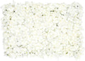 10 PCS Flower Wall Panel Artificial Flowers Wall Decoration 24" x 16" Decorative Hydrangea Flower Panels Wall for Home Party Wedding Christmas Festival Photo Backgdrop Decor (10 PCS, White)
