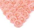 IPOPU 100 Pcs Artificial Rose Flower Heads Real Looking Blush Peach Foam Fake Roses Bulk for DIY Wedding Baby Shower Centerpieces Arrangements Party Tables Home Decorations (Peach, Stemless)