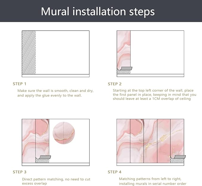 PYFFYP- Abstract Gold Marble Wallpaper murals for Bathroom(Not Peel and Stick)