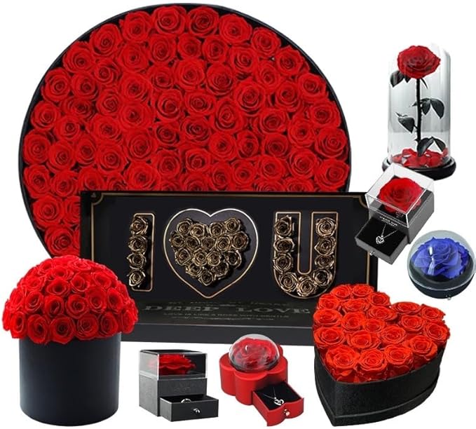 Luxury soap Rose Gift Box -I Love You Keepsaker for Mother's Day,Birthday, Anniversary- Elegant Floral Scented Roses for mom