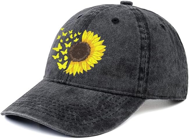 Negi Retro Baseball Cap Denim Hat for Women Female Washed Distressed Adjustable Dad Hats Unconstructed Cotton