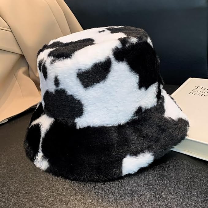 Winter Soft Faux Fur Plush Bucket Hat, Lovely Fisherman Cap, Fashion Outdoor Thick Warm Sun Cap for Women