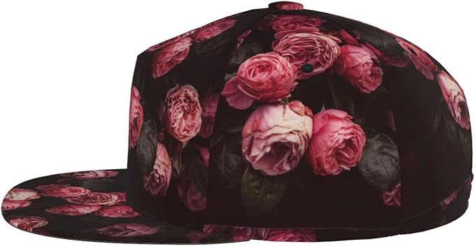 Rose Baseball Cap Adjustable Flower Baseball Caps Womens Hat Rose Flower Baseball Hats for Women Outdoor