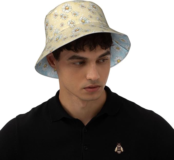 Bucket Hat Double-Side-Wear Reversible Sun Hat Beach Travel Hiking for Women Men