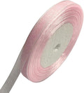 Chenkou Craft Solid Organza Ribbon Pink 1/2" 1 Roll 50 Yards Craft Bow Party Decoration Packing Ribbons (Pink, 1/2"(12mm))