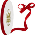 Red Velvet Ribbon - 3/8 Inch x 10 Yards for Gift Wrapping, Crafts, Christmas Decor, Bow Making, Vintage Fabric