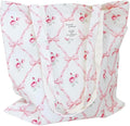Cotton Canvas Tote Bag Reusable Soft Grocery Cloth Bag Floral Shoulder Bag for Beach Travel Shopping