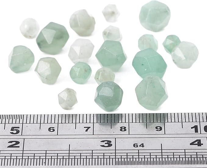 Faceted Natural Green Aventurine Jade Stone Round Beads 8mm 36cm/Strand for Jewelry Making