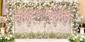 Yeele 20x10ft Wedding Floral Backdrop Pink and White Romantic Flowers Photography Background for Girls Wedding Ceremony Banner Bridal Shower Party Decoration Supplies Portrait Photo Booth Props