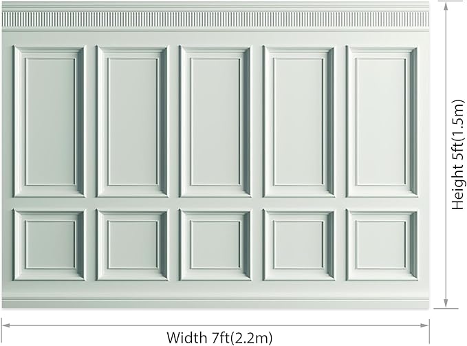 AOFOTO Vintage Room Inside Backdrop Classic French Frame Light Green Walls Photo Background for Wedding Bridal Shower Party Banner Home Headboard Decor Wall Photo Studio Booth Props 7x5ft