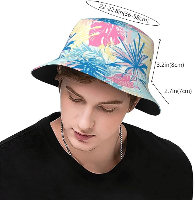 Bucket Hat Summer Beach Fisherman Cap Packable Sun Hats