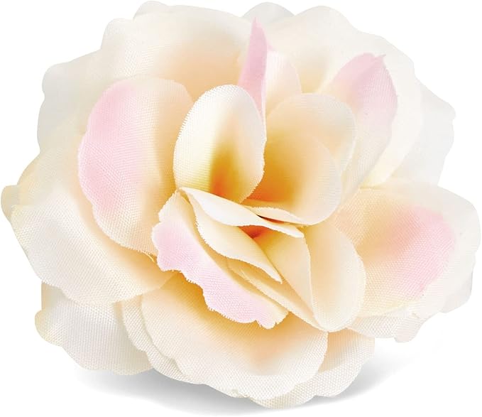 Bright Creations Artificial Roses - 3-Inch Champagne, 50-Pack Stemless Silk Heads - Silk Roses for Wedding DIY Bouquets - Gold Flowers for Centerpieces & Home Decor