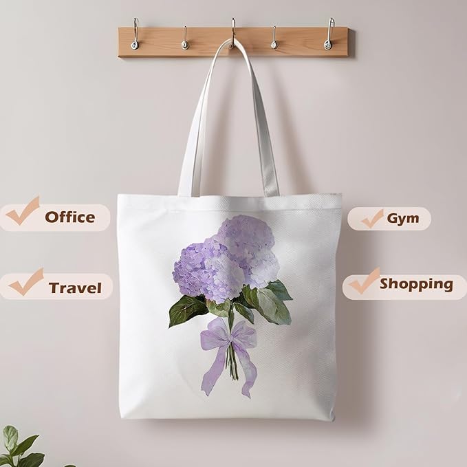 Floral Tote Bag, Floral Bag for Women, Reusable Grocery Bags Shopping Bags
