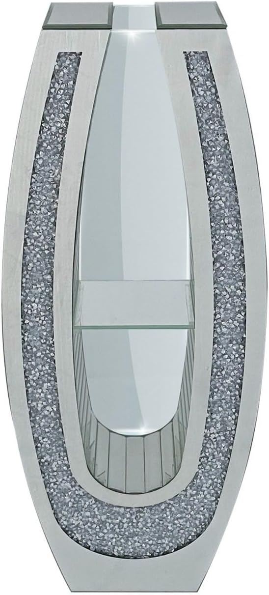 35.82" Tall Mirror Floor Vase, Modern Silver Glass Acrylic Crystal Diamond Flower Vase, Decorative Large Floor Standing Vase for Living Room, Office