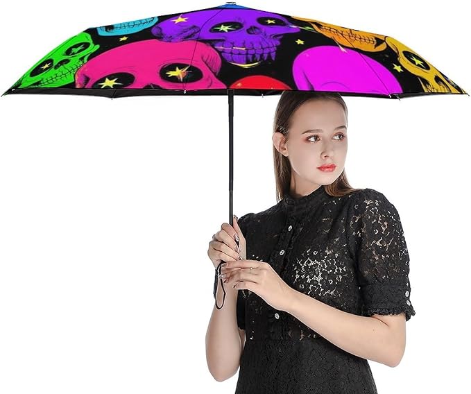 3 Fold Car Umbrella Folding Portable Automatic Umbrella Sunny Rain Sunscreen