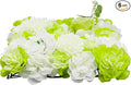 15"x 15" Artificial Flower Wall Panels,Flower Wall Mat Silk Flower Panels for Outdoor Garden Backyard Fence Fence Privacy Screen and Indoor Wall Decor(6Pcs Green+White)