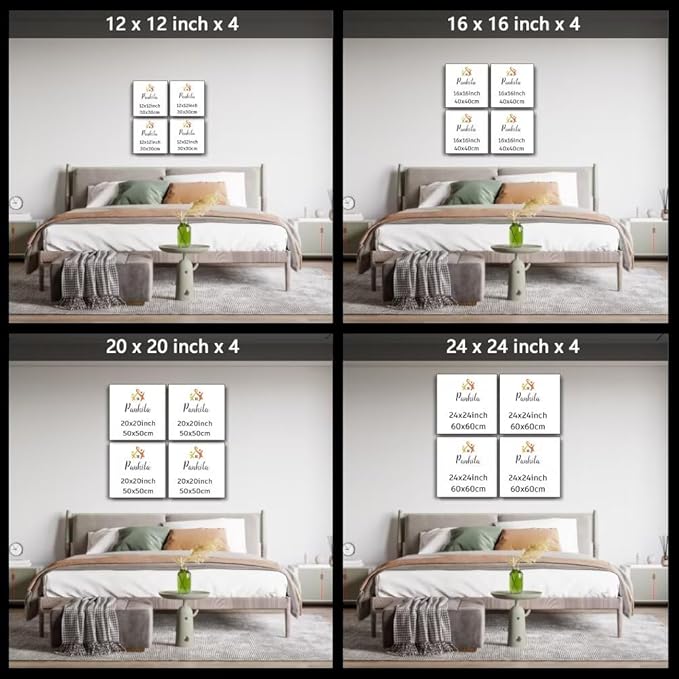 White Flower Canvas Wall Art Floral Pictures Prints Abstract Flower Wall Decor for Living Room Bedroom Bathroom Office Home Decorations Framed Artwork Ready to Hang (24''W x 24''H x 4)