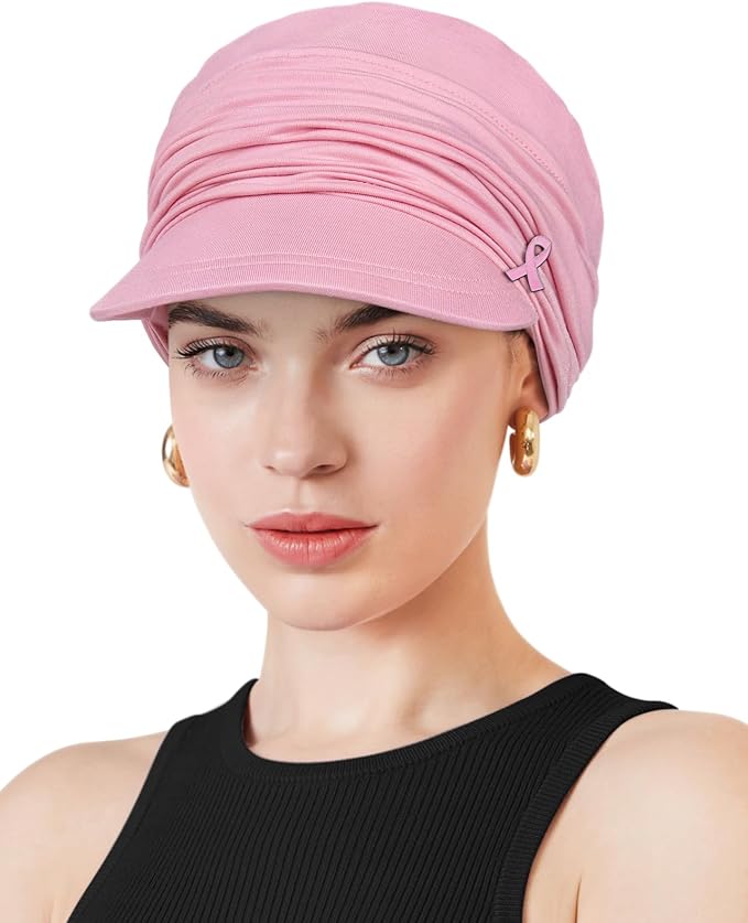 Chemo Headwear Viscose Newsboy Cap for Women Fall and Winter Hats