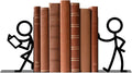 Metal Bookends People Bookends Decorative Cute Book Ends for Shelves Bookshelf Home Office Desk Reading Decor Bookshelf Decor for Book Lovers Gift