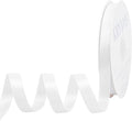 Premium Double Faced Satin Ribbon, 1/2 Inch X 50 Yards, White, Perfect for Gift Wrapping, Crafts, Wedding Decor