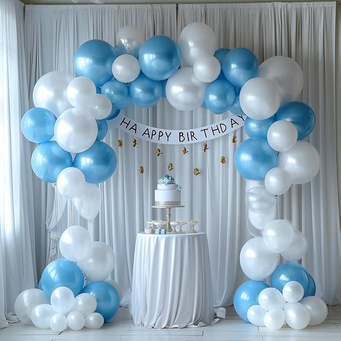 Wrinkle Free White Backdrop Curtain for Parties 30x7ft Soft Fabric Drapes Wedding White Curtain Backdrop for Birthday Party Decorations Background for Photography 5x7ft, 6 Panels