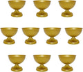 Set of 10 Gold Urn Vases - 6 Inch Vintage Metal Flower Arrangement Compote Vases for Wedding Table Centerpieces, Anniversary Christmas Party Decor (10)