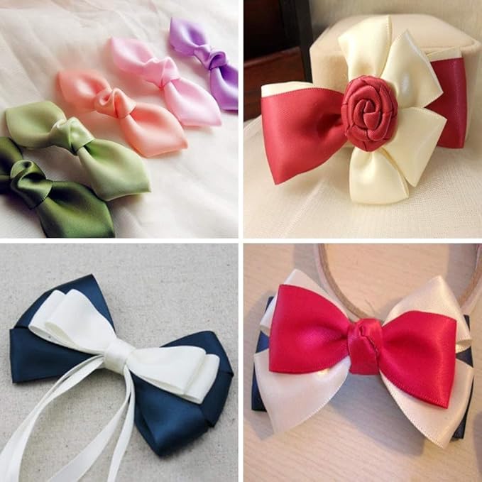 100 Yards Red Satin Ribbon Polyester Ribbon for Gift Wrapping Very Suitable for Weddings Party Hair Bow Invitation Decorations and More（1-1/2 inch X 50Yards X 2 Roll）