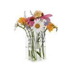 Two's Company Connected Tube Flower Vase, 6-Inch, Glass, Clear, Set of 9