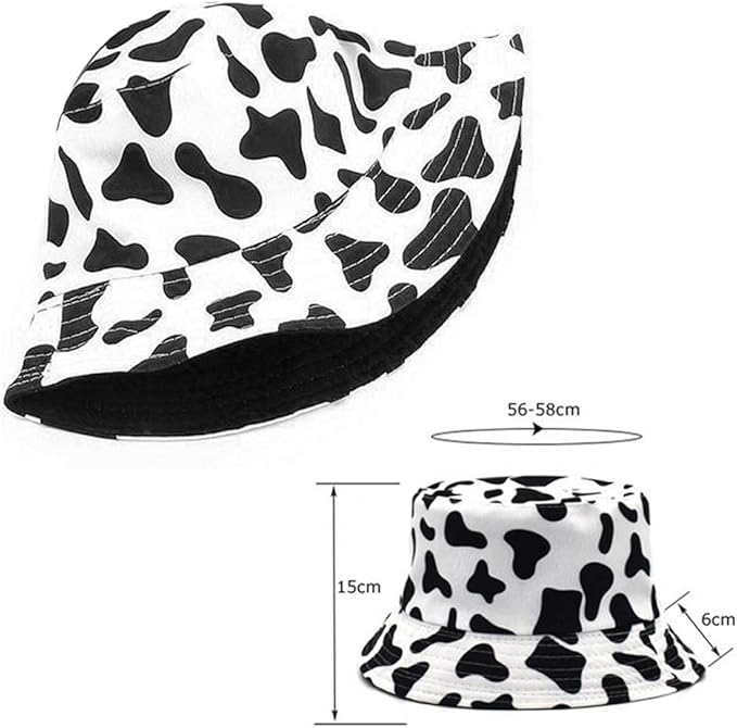 Malaxlx Unisex Bucket Hat Beach Sun Hat Aesthetic Fishing Hat for Men Women Teens, Reversible Double-Side-Wear