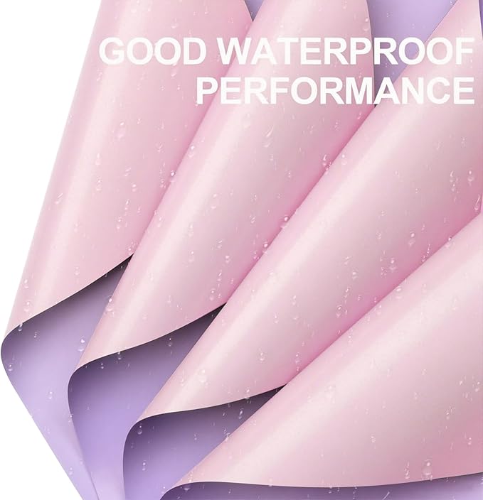 WRAPAHOLIC 20 Sheets Flower Wrapping Paper - 22.4 x 22.4 inch Lilac Purple Color Water-Resistant Floral Bouquet Wrapping Paper, Florist Supplies Packaging for Wedding Birthday Gift DIY