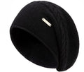 QUEENFUR Knit Slouchy Beanie Hats for Women Cashmere Ski Cap Knitted Wool Soft Warm Winter Hat