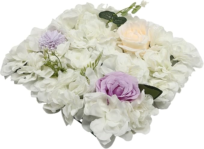 3D Flower Wall Panel 12Pcs Artificial Flower Wall Background Silk Rose Mat for Wedding Wedding Decor Shop Photo Backdrop (Flower Type B)