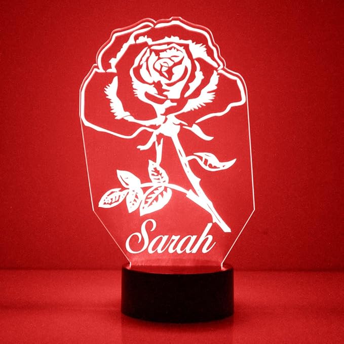Custom Love & Heart LED Sign Night Light Lamp with Remote, Light Up Display with Personalized Name or Image, Customized and Made in The USA, Clear Acrylic Home Decor Design with 16 Colors, 4 Modes