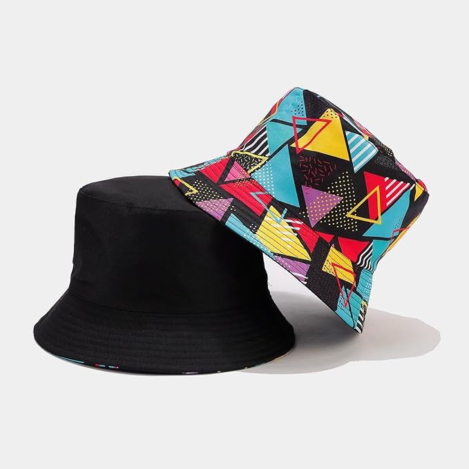 Quanhaigou Bucket Hat for Men Women,Packable Reversible Printed Sun Hats,Fisherman Outdoor Summer Travel Hiking Beach Caps