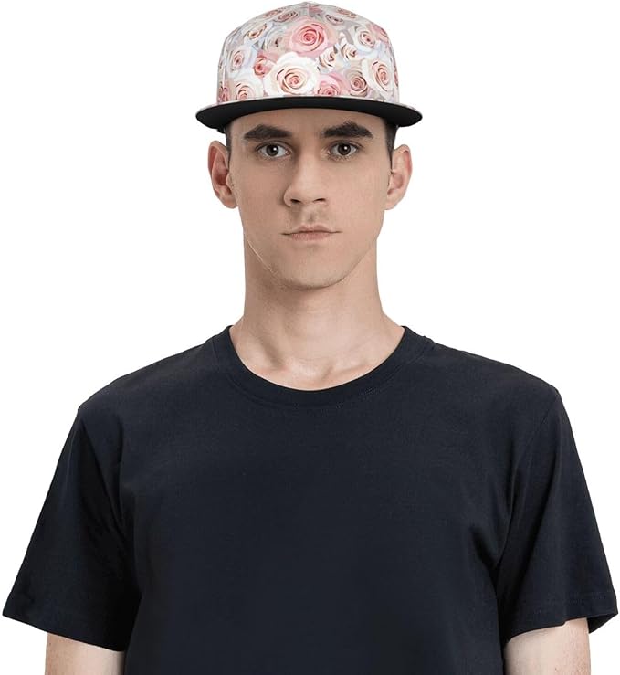Rose Baseball Cap Adjustable Flower Baseball Caps Womens Hat Rose Flower Baseball Hats for Women Outdoor