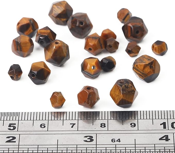 Faceted Natural Yellow Tiger Eye Stone Round Beads 10mm 36cm/Strand for Jewelry Making