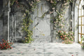 7x5ft Countryside Wedding Flowers Backdrop Vintage Pink Wildflower Old Palace Wall Photography Background for Valentines Day Bridal Shower Birthday Mothers Day Princess Couples Portraits