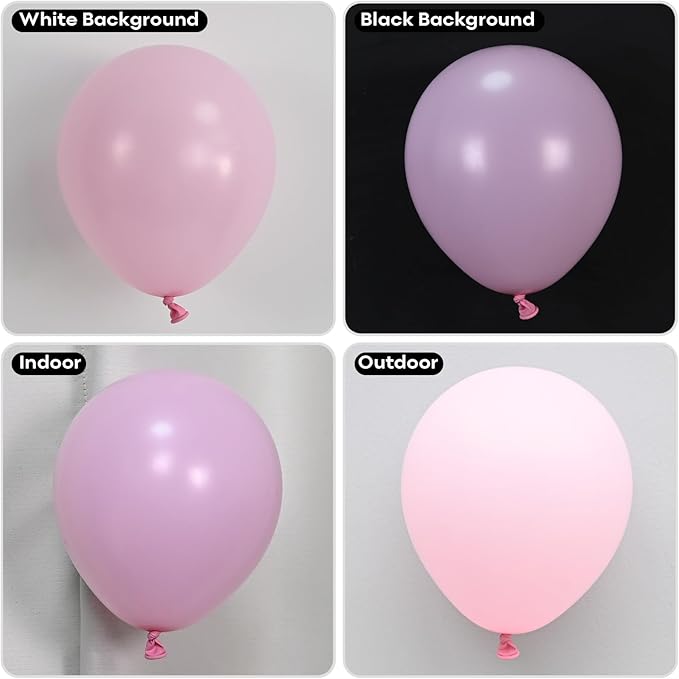 Togvu Pastel Pink Balloons Different Sizes, 123 Packs Pink Balloons, Pack of 18 12 10 5 Inch Baby Pink Balloons Garland Arch Kit for Birthday Baby Shower Gender Reveal Wedding Decoration