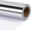 LaRibbons Silver Metallic Wrapping Paper, 30 Inch X 33 Feet (82.5sq.ft) Solid Color Paper Roll, Gift Wrapping Paper Rolls for Wedding, Birthday, Christmas, Baby Shower