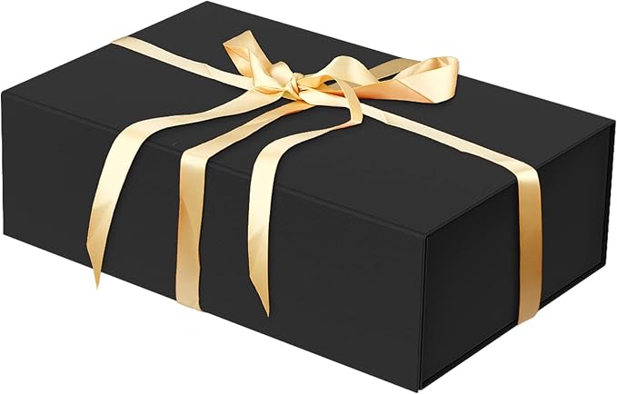 Luxury Large Gift Box 13.8"x9"x4.3" Storage Box Ribbon Magnetic Closure for Luxury Packaging Box for Mother's Day, Birthdays, Bridal Gifts,Weddings