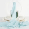 MEEDEE Aqua Chiffon Ribbon 3 Inch Fringe Ribbons Blue Chiffon Silk Frayed Edge Ribbon Wide Chiffon Ribbons for Crafts, Flower Bouquet, Wedding Favors Wrapping (2 Rolls 10 Yards)