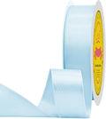 Lt Blue Double Face Satin Ribbon 1 inch X 50 Yards Spool Bright Colors Very Suitable for Weddings Gift Package Wrapping Dancer Wand Sewing Party Hair Bow Invitation Decorations and More