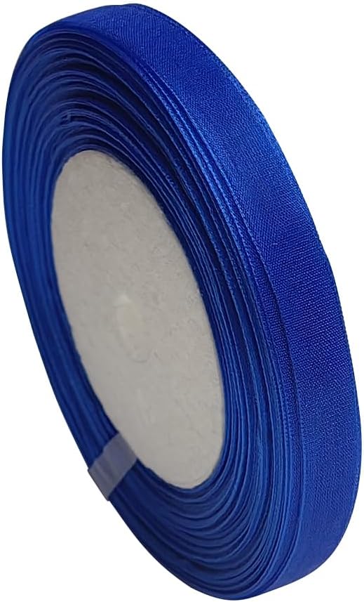 Chenkou Craft Solid Organza Ribbon 3/8“(10mm) Blue 1 Roll 50 Yards Craft Bow Party Decoration Packing Ribbons (Blue, 3/8"(10mm))