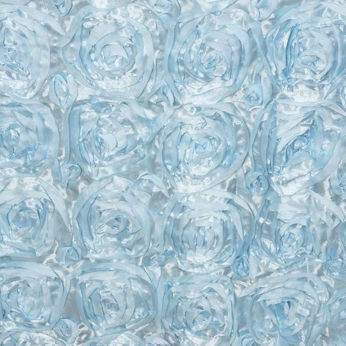Efavormart Wonderland Rosette Premium Table Runners for Weddings Party Banquets Decor Fit Rectangle and Round Table - Light Blue
