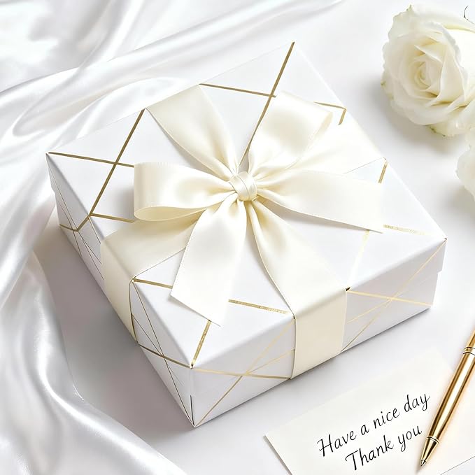 1-1/2" x 50 Yards Satin Ribbon - Ivory Silk Ribbon with Spool - Ideal for Gift Wrapping, Floral Bouquets, Crafts, Wedding Party Decorations, Christmas and Sewing Projects